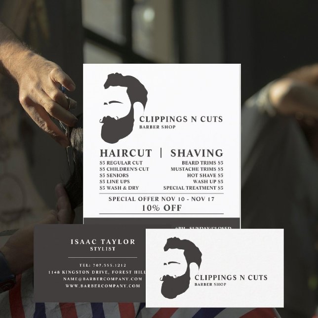 Beard-Logo, Männerwerbung Flyer (Von Creator hochgeladen)