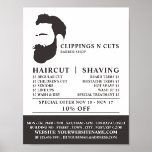 Beard-Logo, Männerwerbung Poster