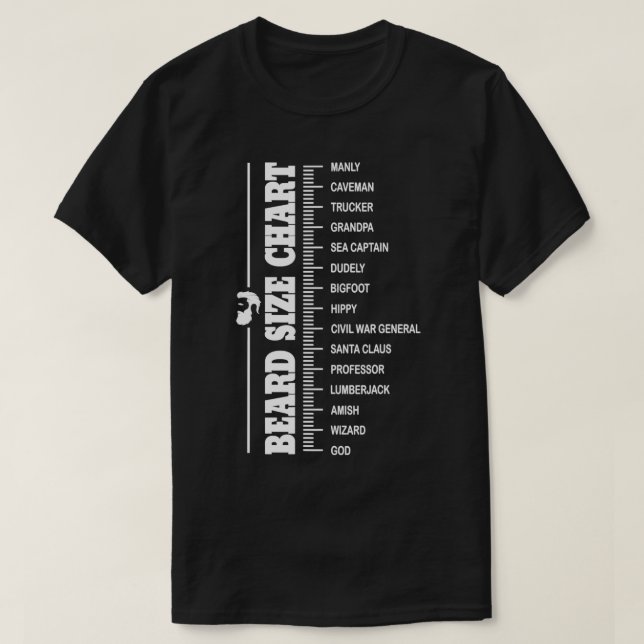 Beard Measurement Chart Beard 1 T-Shirt (Design vorne)