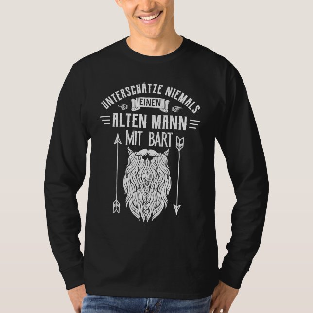 Beard motif for beard wearers with full beard Alte T-Shirt (Vorderseite)