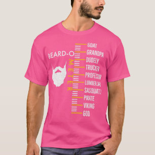 Beard O Meter Funny Vintag Gentelman Beard Day T-Shirt