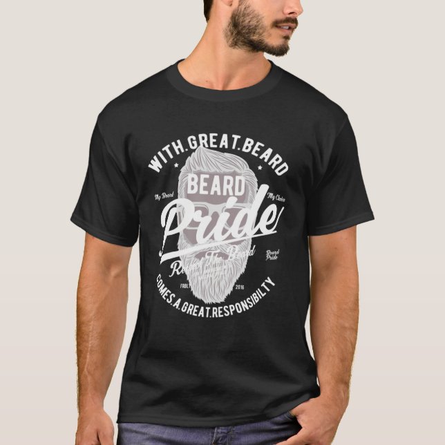 Beard Pride  Vintage Mens Beard Pride T-Shirt (Vorderseite)