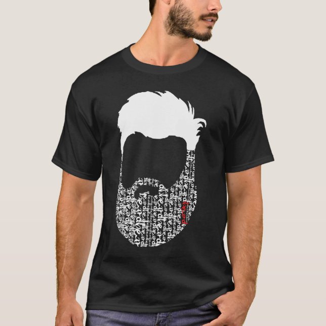 beard rotes Weiß T-Shirt (Vorderseite)