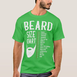 Beard Size Chart Bearted Funny Beards Länge Männer T-Shirt