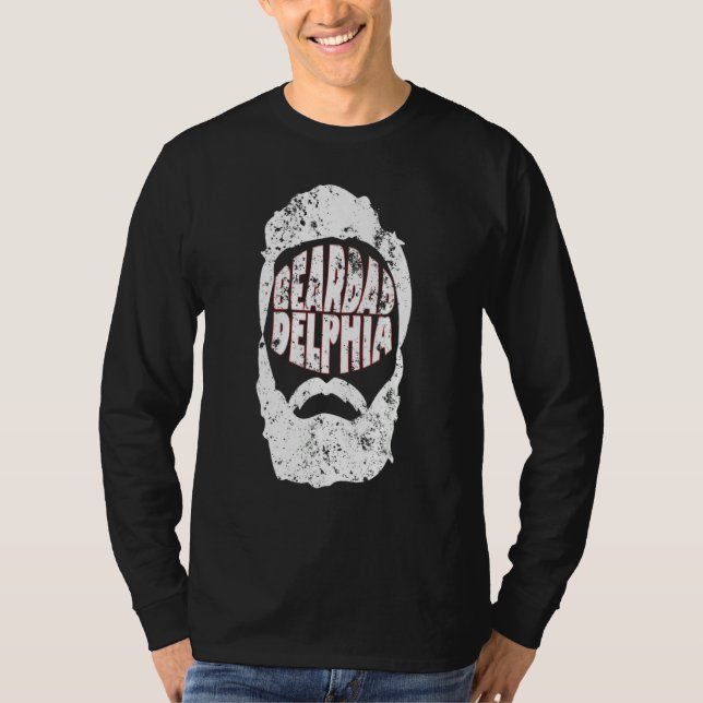 Beardadelphia Funny Beardadelphia Beard Vater 2 T-Shirt (Vorderseite)