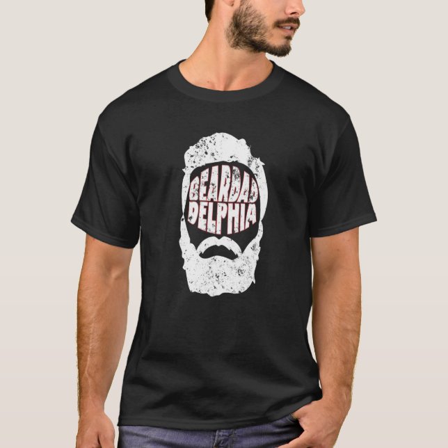 Beardadelphia Funny Beardadelphia Beard Vater T-Shirt (Vorderseite)