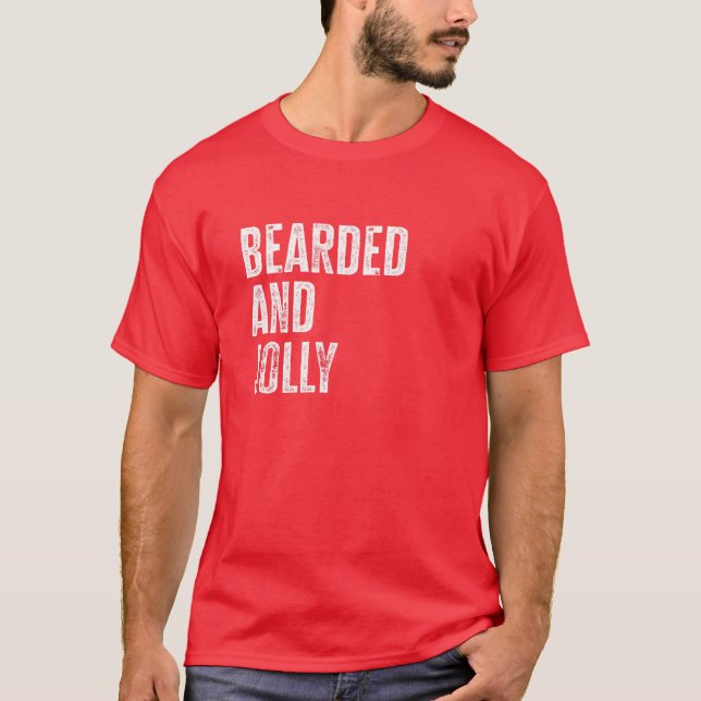 Bearded And Jolly Santa Christmas Gift T-Shirt (Vorderseite)