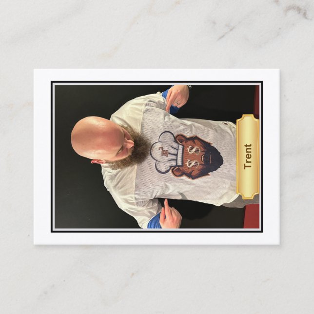 Bearded Baker Banter Trading Cards: Trent Jersey Telefonnummerkarte (Vorderseite)