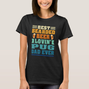 Bearded Beer Lovin Mops Lover Vater Funny Dog L T-Shirt