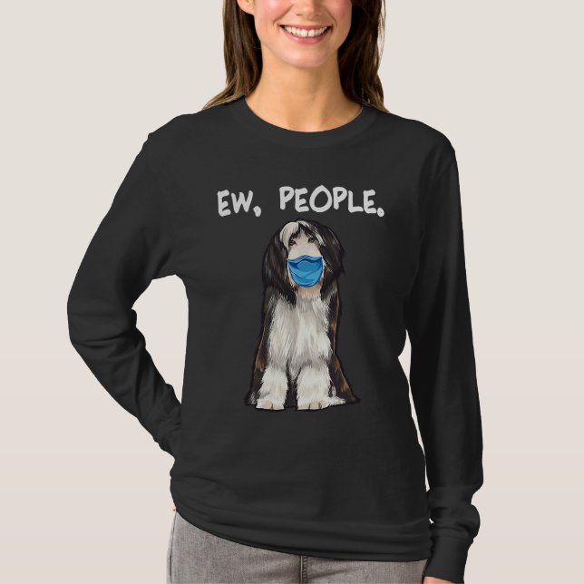 Bearded Colley Mask Holder T-Shirt (Vorderseite)