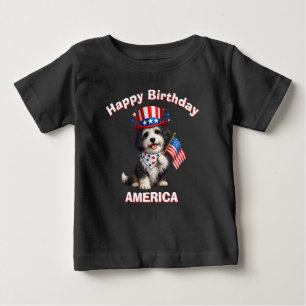Bearded Collie (2ab) Patriotisches Kinder T-Shirt