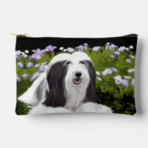 Bearded Collie Beardie Black Painting Niedliche Do Zubehörtasche