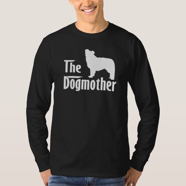 Bearded Collie Dog Mama Muttertag T-Shirt (Vorderseite)