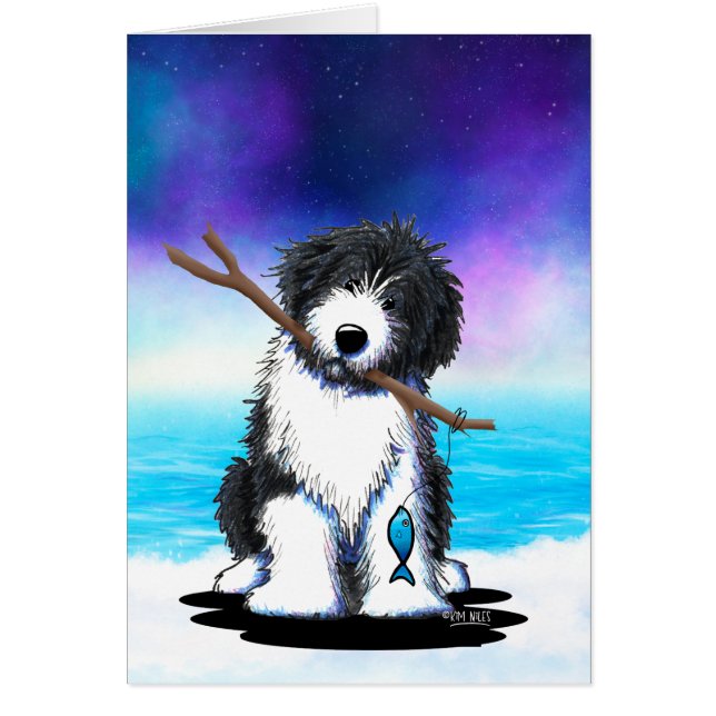 Bearded Collie Fishing (Vorne)