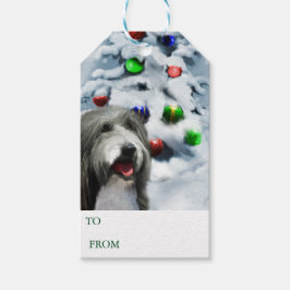 Bearded Collie Gift Tags Geschenkanhänger