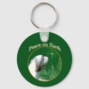 Bearded Collie Peace Schlüsselanhänger