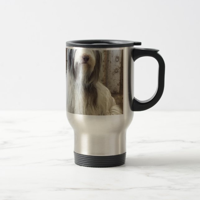 Bearded Collie Reisebecher (Rechts)