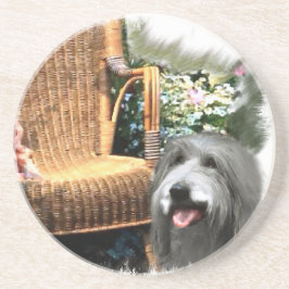 Bearded Collie Summer Garden Getränkeuntersetzer
