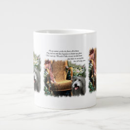 Bearded Collie Summer Garden Jumbo-Tasse