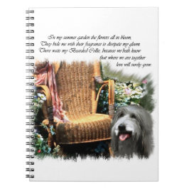 Bearded Collie Summer Garden Notizblock