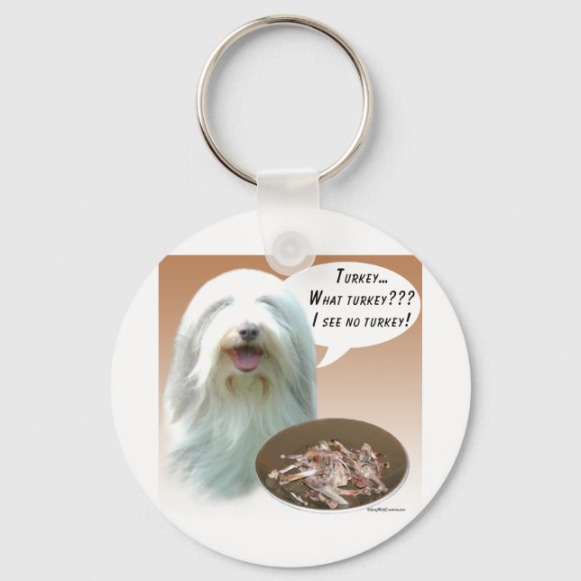 Bearded Collie Türkei Schlüsselanhänger (Vorderseite)
