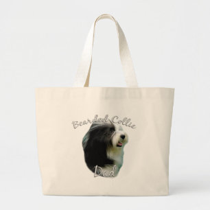 Bearded Collie Vater 2 Jumbo Stoffbeutel