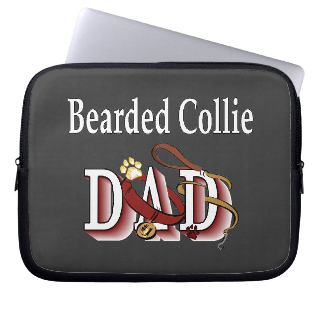 Bearded Collie Vater Laptopschutzhülle (Vorderseite)