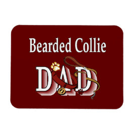 Bearded Collie Vater Magnet