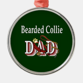 Bearded Collie Vater Ornament Aus Metall