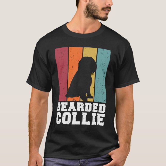 Bearded Collie Vintage  1 T-Shirt (Vorderseite)