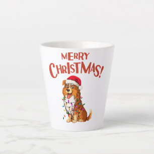 Bearded Collie Weihnachten Lichter Weihnachten Wei Milchtasse
