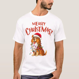Bearded Collie Weihnachten Lichter Weihnachten Wei T-Shirt
