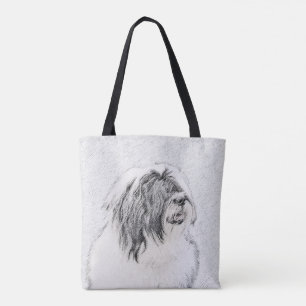 Bearded Collie Zeichnend - Niedliche Original Hund