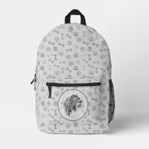 Bearded Collie Zeichnend - Niedliche Original Hund Bedruckter Rucksack