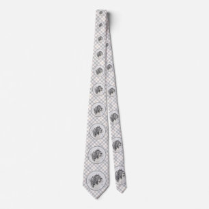 Bearded Collie Zeichnend - Niedliche Original Hund Krawatte