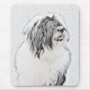 Bearded Collie Zeichnend - Niedliche Original Hund Mousepad