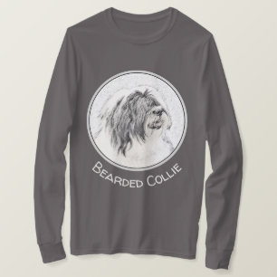 Bearded Collie Zeichnend - Niedliche Original Hund T-Shirt