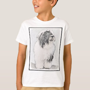 Bearded Collie Zeichnend - Niedliche Original Hund T-Shirt