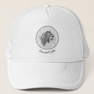 Bearded Collie Zeichnend - Niedliche Original Hund Truckerkappe