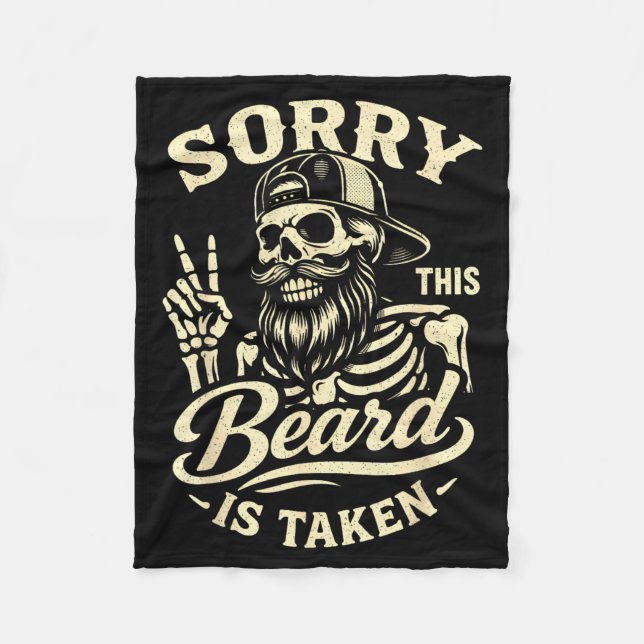 Bearded Dad Daddy Fathers Day Sorry This Beard is Fleecedecke (Vorderseite)