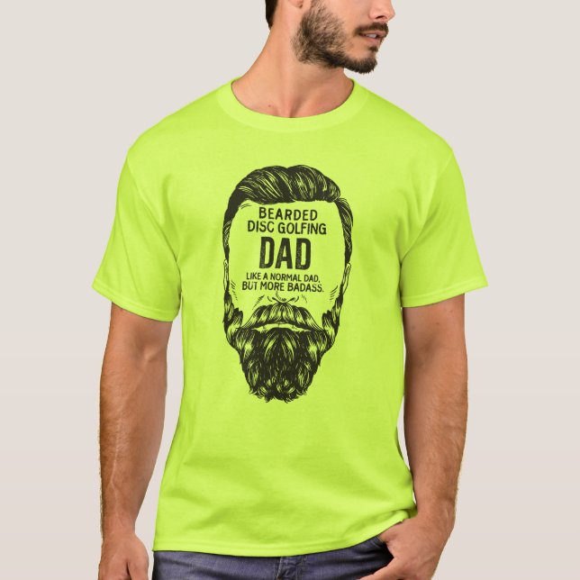 Bearded Disk Golf Vater T - Shirt (Vorderseite)