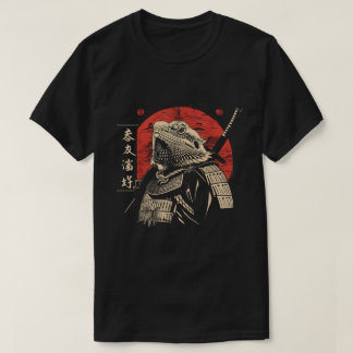 Bearded Dragon als Japanisch Samurai T-Shirt