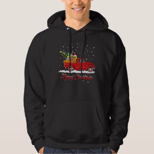 Bearded Dragon Animal Ride Red Truck Weihnachten Hoodie