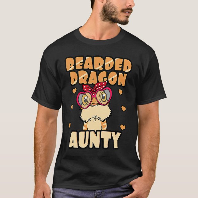 Bearded Dragon Aunty Pogona Lizard Reptile Tante T-Shirt (Vorderseite)