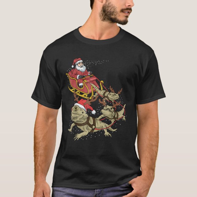 Bearded Dragon Christmas  T-Shirt (Vorderseite)