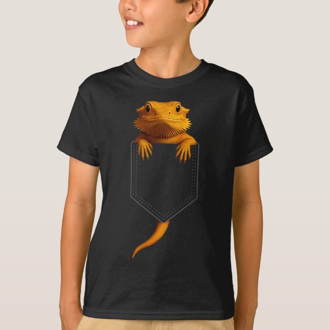 Bearded Dragon Cket Cute Exotic Lizard Reptile Pet T-Shirt (Vorderseite)