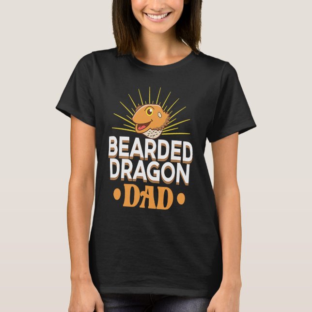 Bearded Dragon  Dad Reptiles Pet Reptile Owner Gra T-Shirt (Vorderseite)