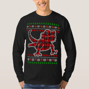 Bearded Dragon Karierte hässliche Weihnachtsfeier T-Shirt