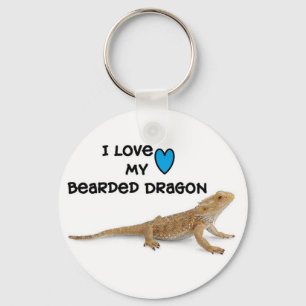 Bearded Dragon Keychain "I love my Bearded Dragon" Schlüsselanhänger