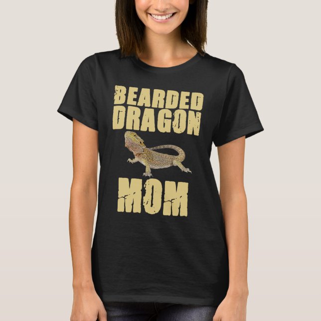 Bearded Dragon  Mom Reptiles Pet Reptile Owner Gra T-Shirt (Vorderseite)